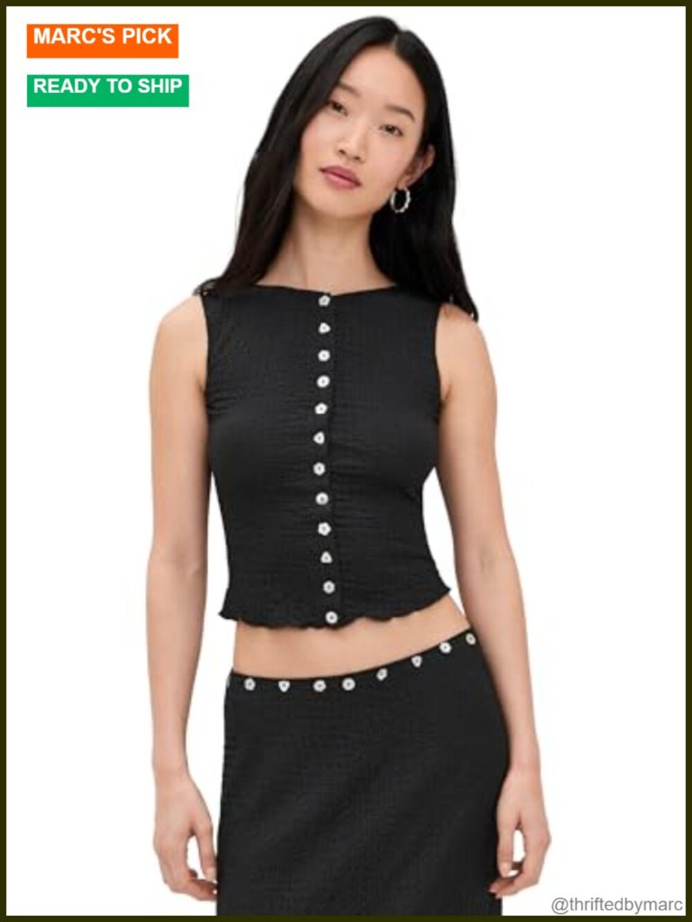 Lisa Says Gah Womens Sleeveless Henley Tank Top Lightweight Crinkled Knit